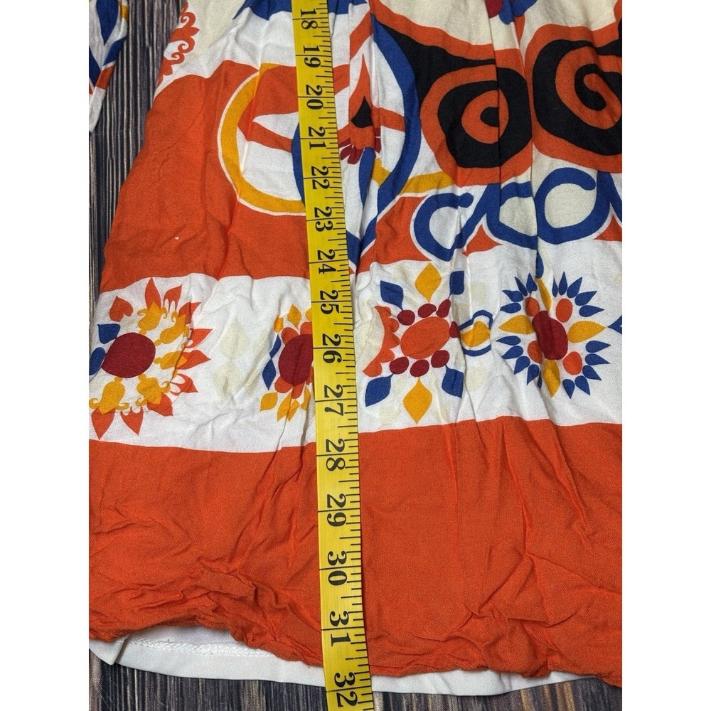 Pitanga Dress Womens M Multicolor Tiered Mini Long Sleeve Boho Chic Casual - Picture 5 of 16